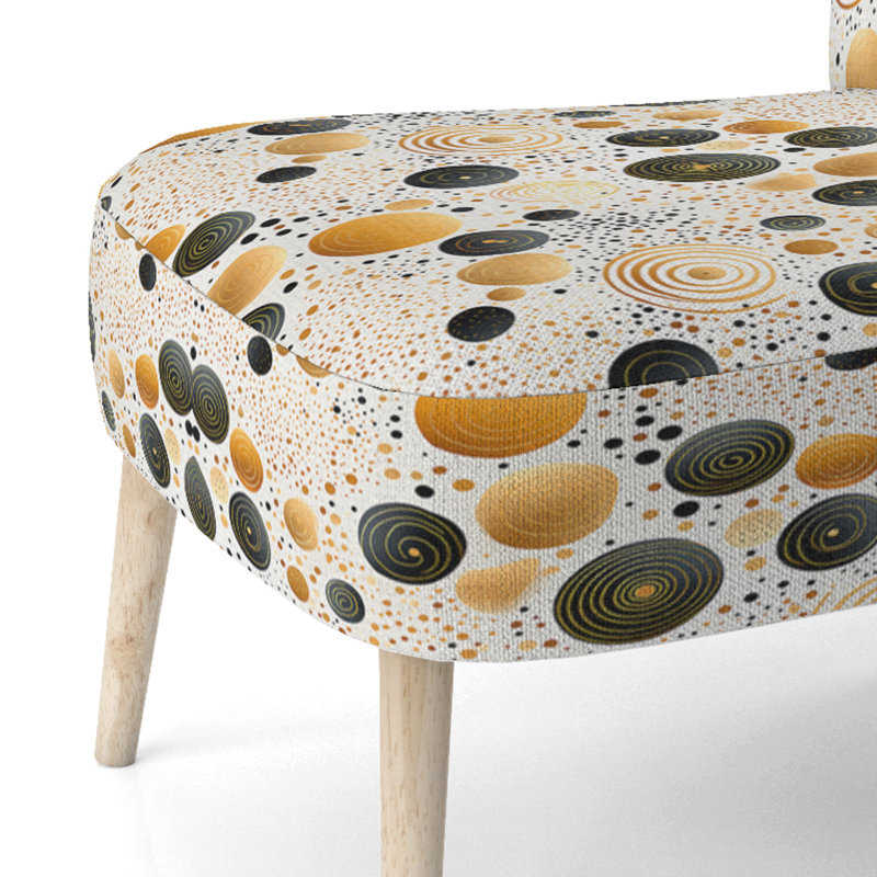 Gilded Polka Dot I - Chaise d'appoint rembourrée moderne et contemporaine