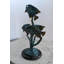 Sculpture bronze bronze à motif de quartz de poissons tropicaux 13 po x 20 po x H 21 po