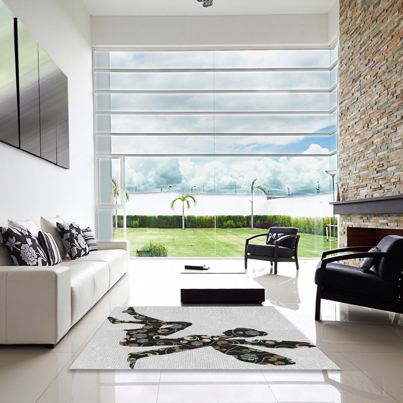 Tapis gris, Carré 6 pi