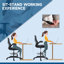 Koeplin Desk Chair PU Leather Office Chair Adjustable Height-605479876