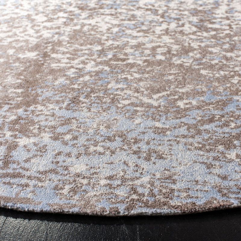 Tapis abstrait en viscose touffeté à la main Barker Ridge, Rectangle 6 pi x 9 pi
