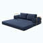 Canapé-lit convertible, canapé-lit pliant en velours côtelé, matelas de lit futon avec oreillers, canapé désossé pour le salon, bleu-1079136583