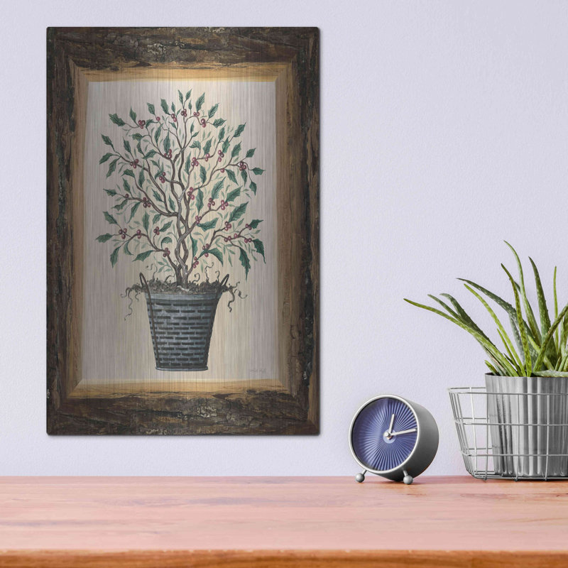 «Wood Land Pots Tree III» par Cindy Jacobs, H 16 po x l 12 po