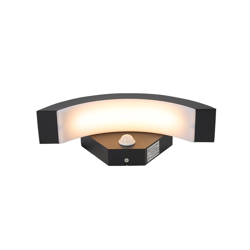 Matte Black Integrated LED Outdoor Bulkhead Light with Dusk to Dawn