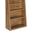 Bibliothèque modulaire asymétrique ouverte en bois de noyer, étagère de rangement convertible-131209111