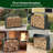 Anleolife Metal Log Rack 1/5 Cord Firewood Holder 