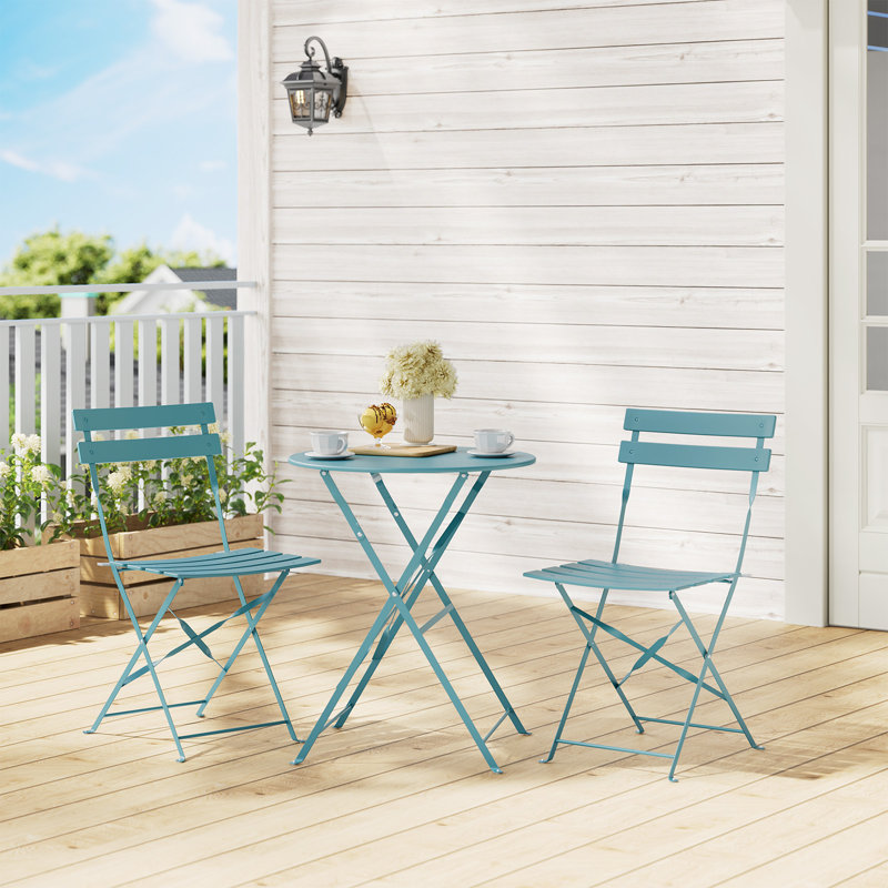 Patio Dining Set with, Blue