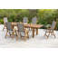 Brittini 6 - Person Acacia Wood Patio Dining Set with Rectangular Table