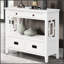 Console en bois de pin 36 po avec 4 tiroirs et 1 tablette pour le hall d'entrée, le salon, la chambre à coucher, le couloir et la cuisine-1955812663
