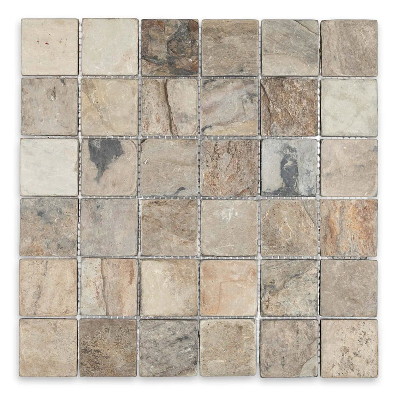 Carreau de mosaïque rustique en ardoise rustique pour mur et plancher