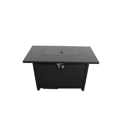 Table de foyer d'extérieur en acier 25 "avec couvercle