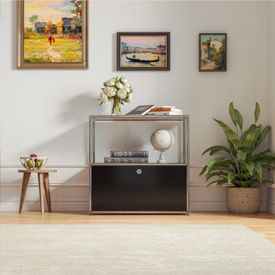 Rangement avec table de chevet et classeur