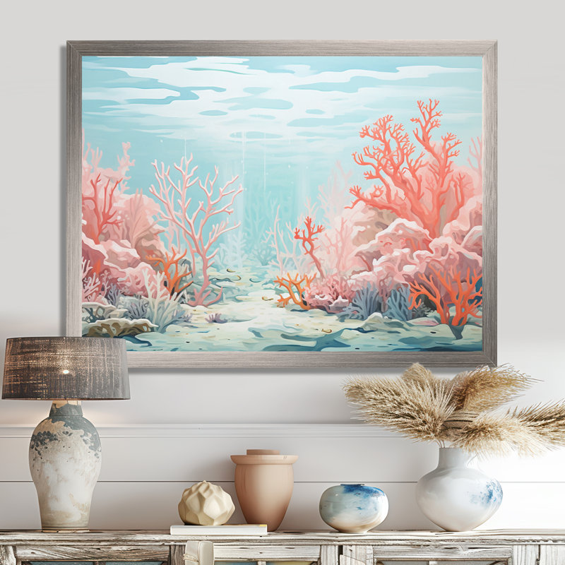 Impression sur toile Coastal Coral Beauty Under Water III - Coastal Coral Under Water, H 12 po x l 20 po x P 1 po