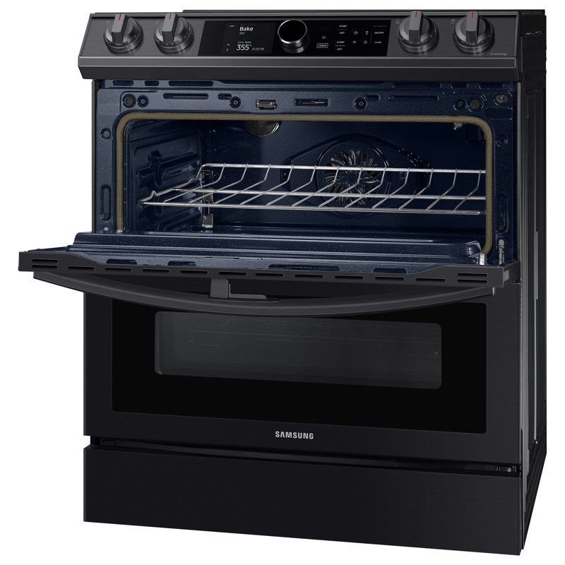 Cuisinière électrique 30 po 6,3 pi. Cu. Avec porte Flex Duo, Noir