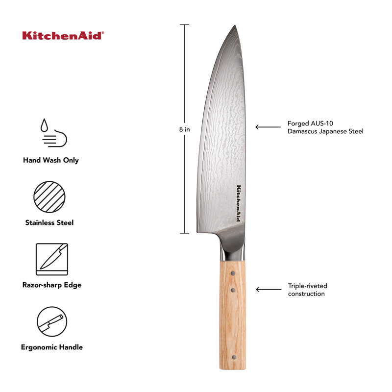 Kitchenaid Premium Damascus Chef Knife, 8 Inch