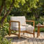 Fauteuils de patio modernes, fauteuil en corde d'acacia pour patio