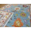 Tapis de zone en laine 11 pi 10 po x 12 pi 2 po noué la main one-of-kind Martique