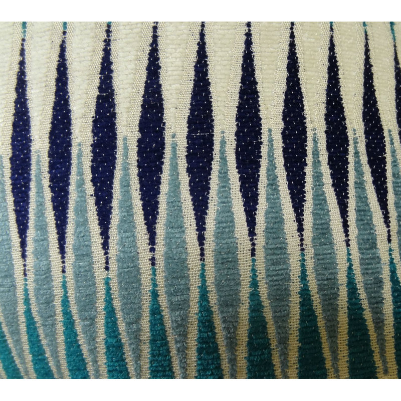 Coussin fait main Thames River Cobalt, H 20 po x l 20 po, Carré