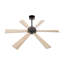  60 po  Ventilateur de plafond 6 pales double face en contreplaqué noir et de couleur claire avec télécommande DC, gris anthracite-444720989-444720987