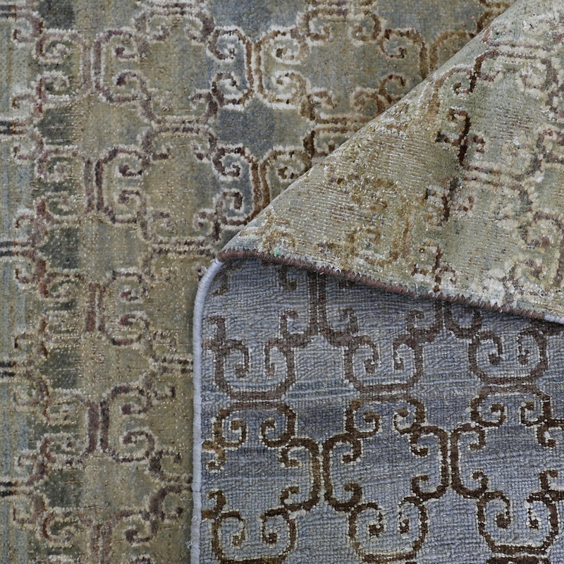 Beige Multi Alchemy Transitional Silk Wool Blend Runner - 2'10" x 15'1"