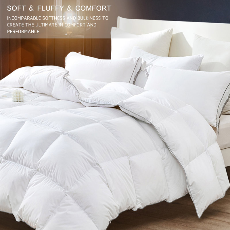 Cotton Box Stitch Comforter, Twin Comforter, White