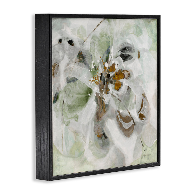 Estampe numérique solennelle abstraite encadrée, design par Liz Jardine, H 12 po x l 12 po, Giclée encadrée noir minuit