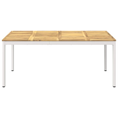 Acacia Metal Base Dining Table