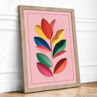 Stacked Petals Modern - Framed Print