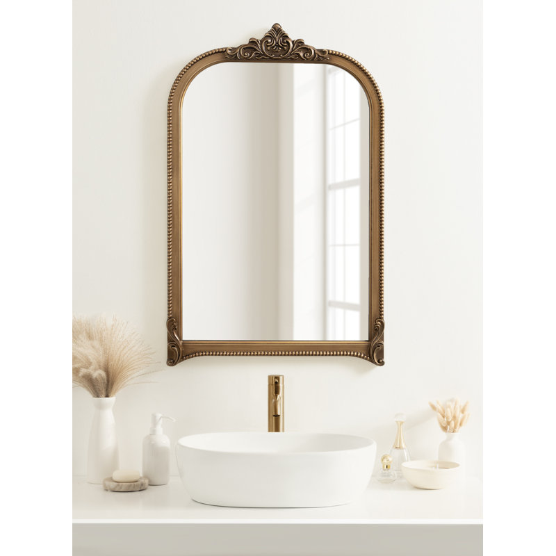 Miroir mural Hillenbrand, 38 po x 24 po, Or
