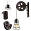 Lampe murale rouille industrielle avec roue et poulie rétro