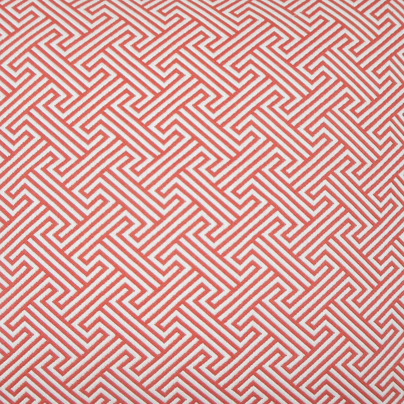 Cotton Blend Geometric Sham Set, Euro, Carnation