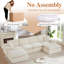 Canapé modulaire modulaire Cloud Couch, canapé en osier en forme de U en osier de 138 po avec repose-pieds, canapé modulaire à 6 places avec siège profond (noir, 4 places + 2 repose-pieds)-1340215800