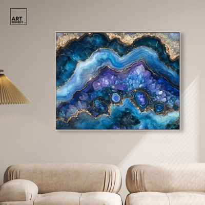 «Galactic Geode II», toile Blue Geode par Art Remedy