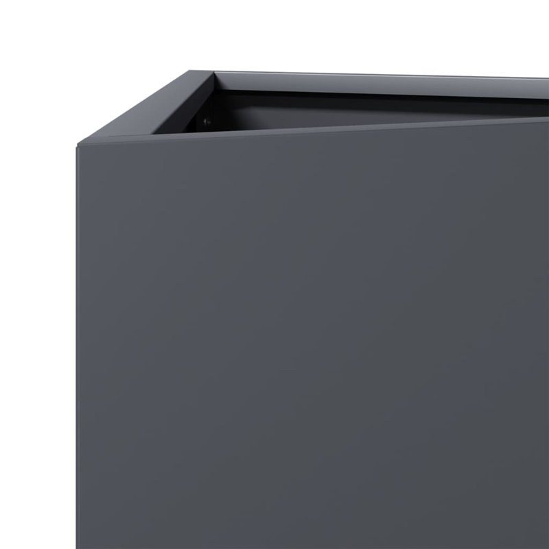 Crystine Metal Elevated Planter, Anthracite, 75cm H x 30cm W x 26cm D