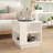 Glass End Table with Storage-147884976-172768073