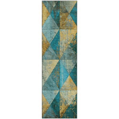 Premium Machine Washable Meidell AMF1721 Geometric Rug