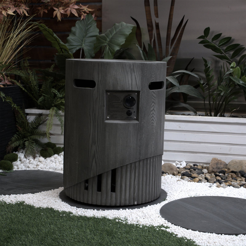 Foyer d'extérieur au gaz de 20 pouces de diamètre, 32 000, approuvé avec accessoires de couverture