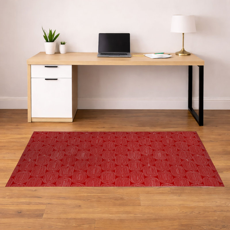 Tapis de bureau léger Earthy Embrace, L 84 po x P 60 po, Rouge canneberge