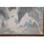 Tapis oriental abstrait en laine fait à la main 3 x 5