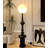 Mid Century Roman Column Globe Light Fixture