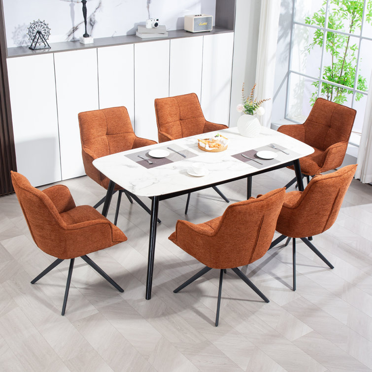 Upholstered Dining Sturdy Metal Kitchen Chairs Artist Hand Set Of