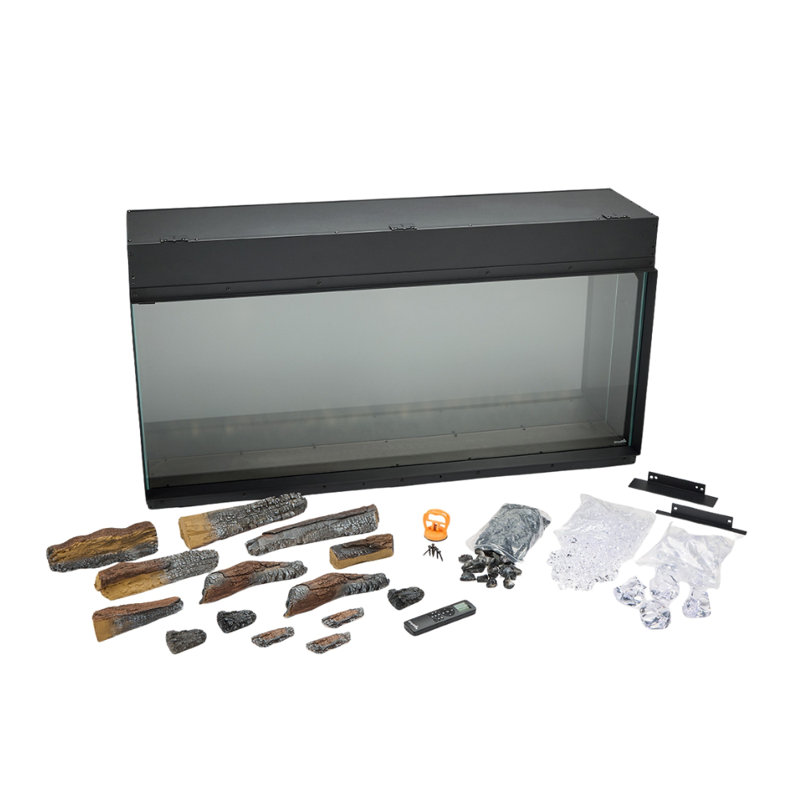 SimpliFire Triton Multi-View Smart Linear Electric Fireplace, 26.68" H x 65.31" W x 12.43" D