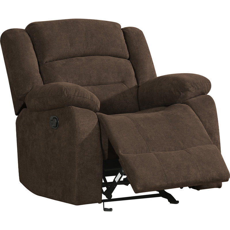 Fauteuil inclinable de cinéma maison en chenille de 79,9 po de largeur, Brun