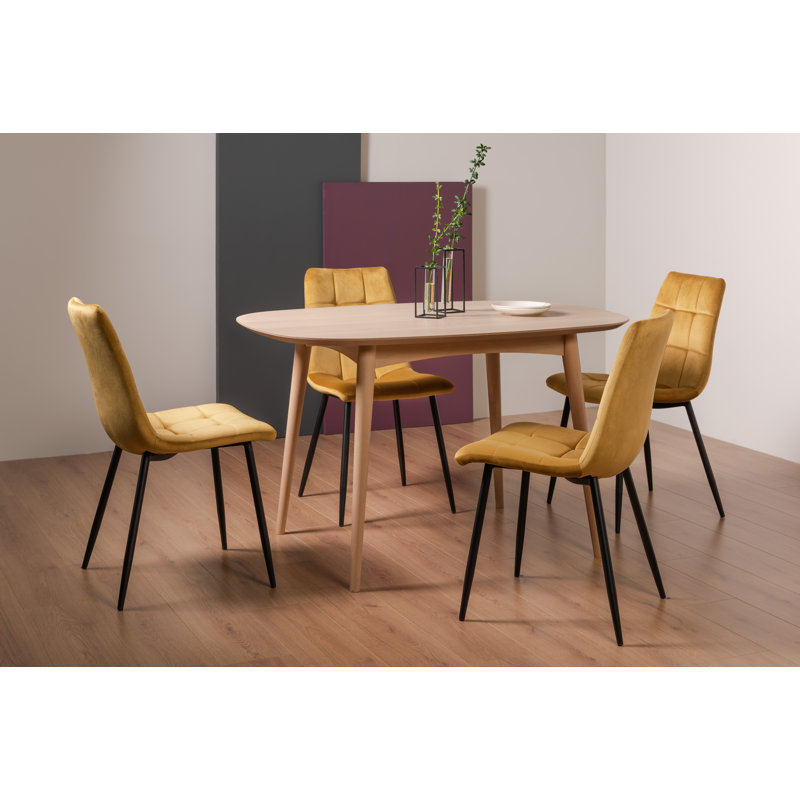Myres 4 - Person Dining Set, Mustard
