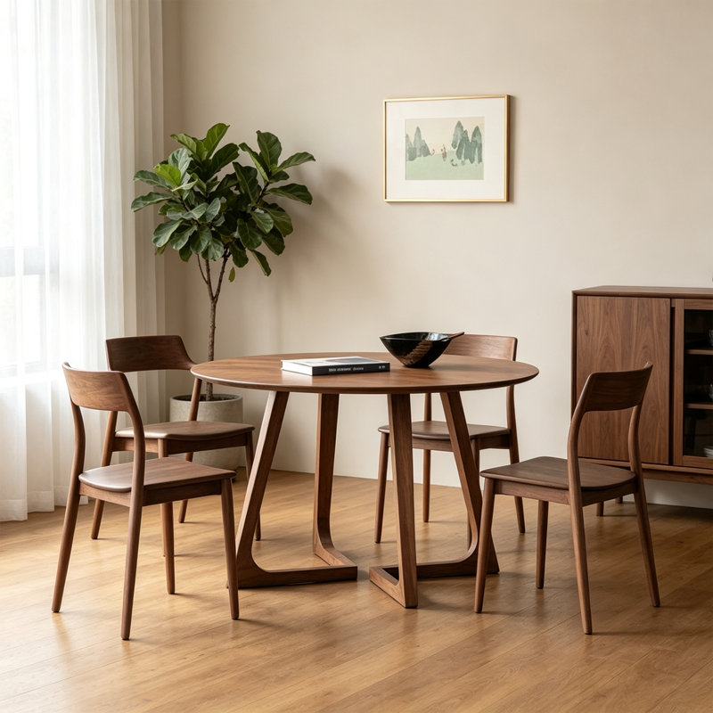 Table de salle à manger Retro, H 29,52 po x l 39,37 po x P 39,37 po