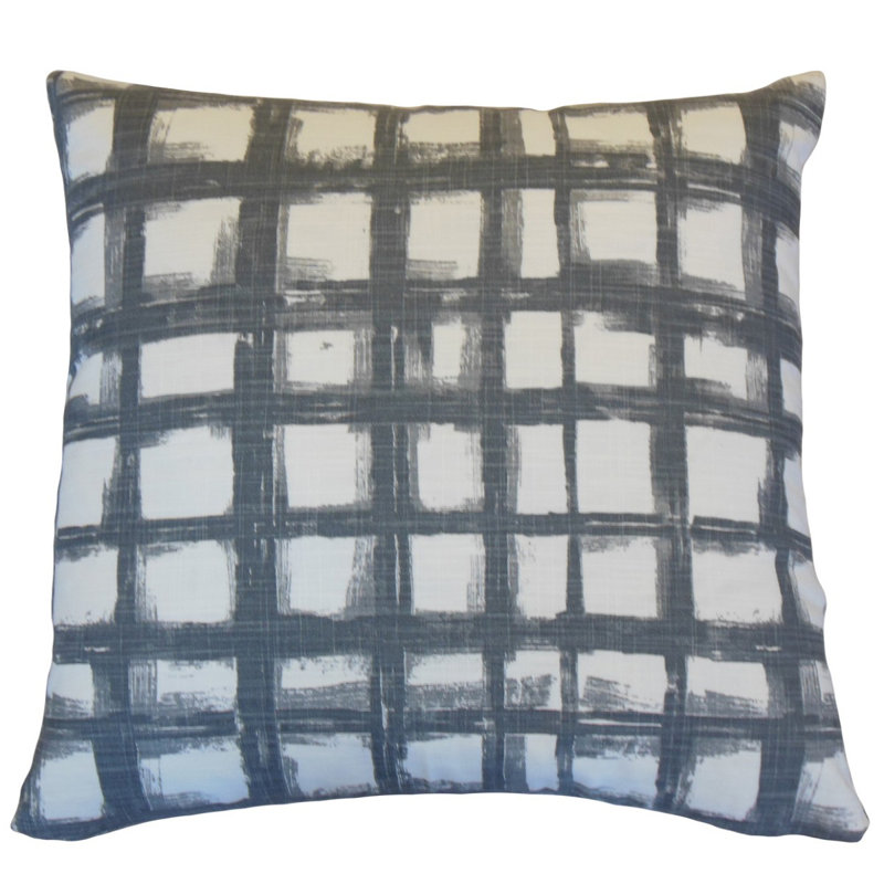 Coussin en coton Ocelotl, Hauteur (20 po) x largeur (20 po), Gris