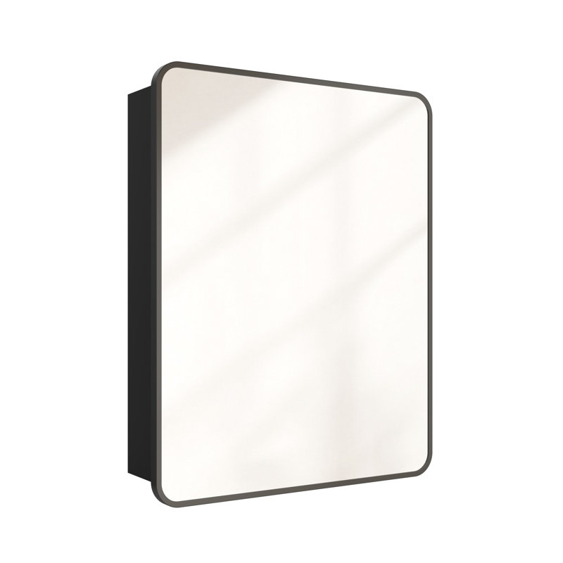 Recessed Or Surface-mounted Flip Aluminum Frame Mirror Medicine Cabinet, 30" x 24" x 4.96"