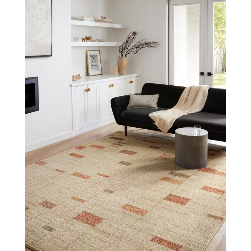 Hakizimana Geometric Indoor Rug, Square 1'6" x 1'6"