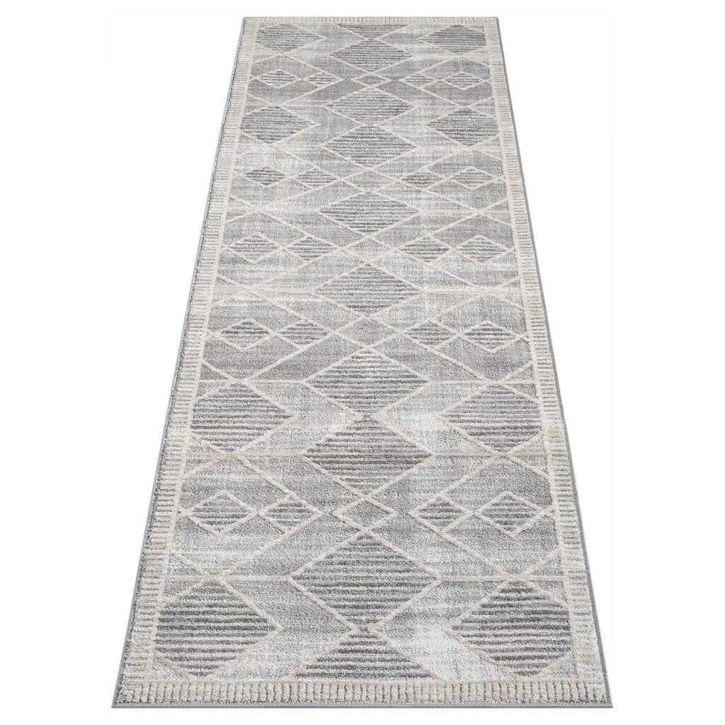 Teppich Flair 178 Kurzflor Flur - Grau - Gestreift, Modern - 3D-Effekt