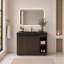 Meuble-lavabo autoportant 48 po avec lavabo en céramique une pièce, armoire de rangement spacieuse, rangement à fermeture en douceur et design moderne-689171592-689171593